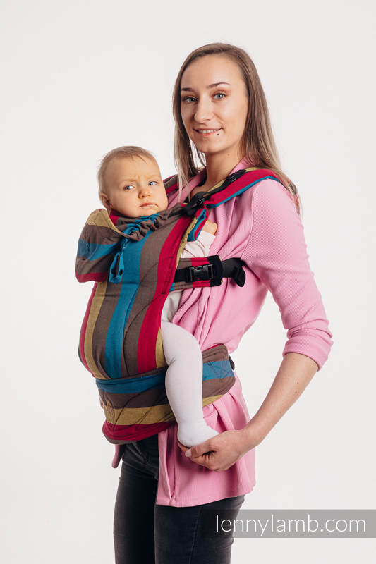 Nosidełko Ergonomiczne LennyGo z tkaniny skośnokrzyżowej 100% bawełna , rozmiar Baby - LEŚNA ŁĄKA #babywearing