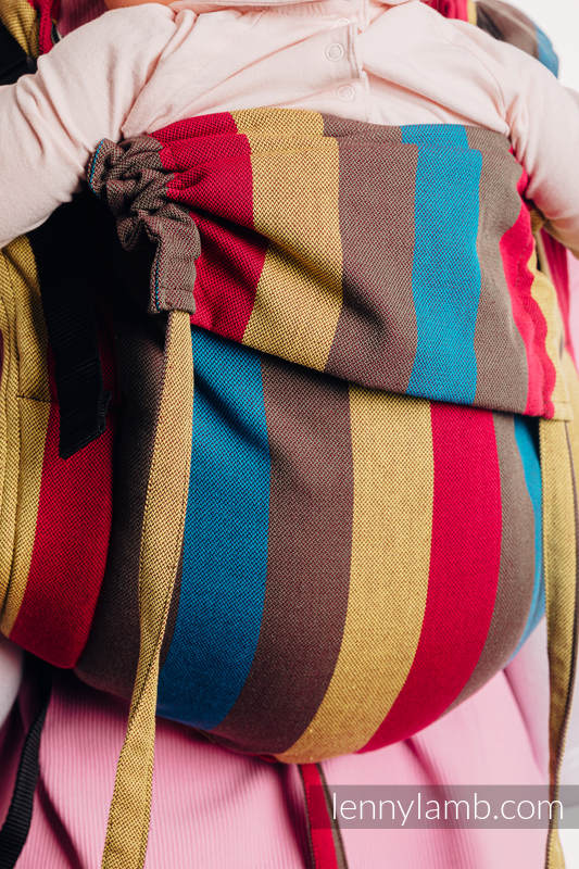 Nosidło Klamrowe ONBUHIMO z tkaniny skośno-krzyżowej (100% bawełna), rozmiar Toddler - LEŚNA ŁĄKA #babywearing