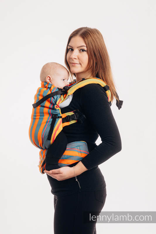 Mochila LennyUpGrade, talla estándar, sarga cruzada 100% algodón - ZUMBA ORANGE #babywearing