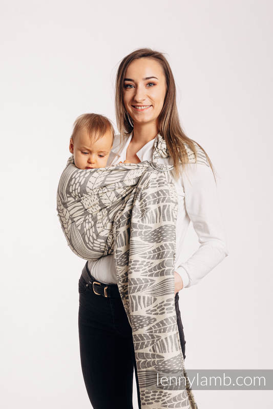 Ringsling, Jacquard Weave (85% cotton, 15% bamboo charcoal) - SKETCHES OF NATURE - PURE - no dyes - standard 1.8m #babywearing