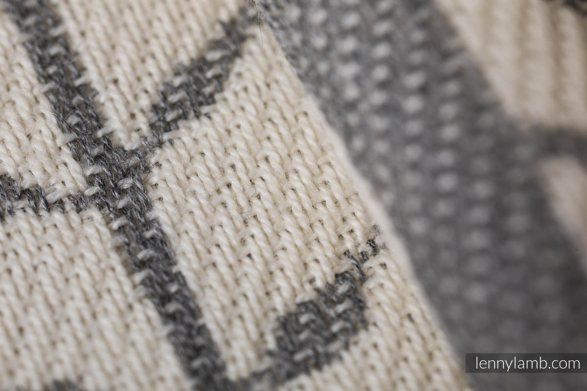 Fular, tejido jacquard (85% algodón, 15% bambú charcoal) - SKETCHES OF NATURE - PURE - no dyes - talla XS #babywearing