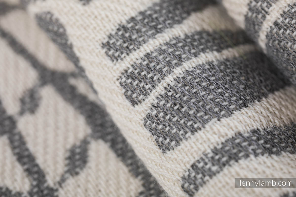 Fular, tejido jacquard (85% algodón, 15% bambú charcoal) - SKETCHES OF NATURE - PURE - no dyes - talla M #babywearing