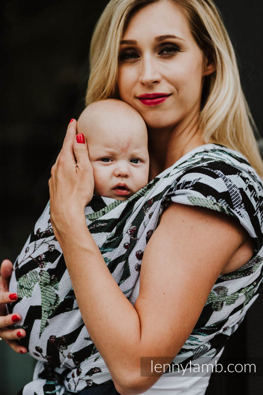 Żakardowa chusta do noszenia dzieci, 100% bawełna - ABSTRACT - rozmiar S #babywearing