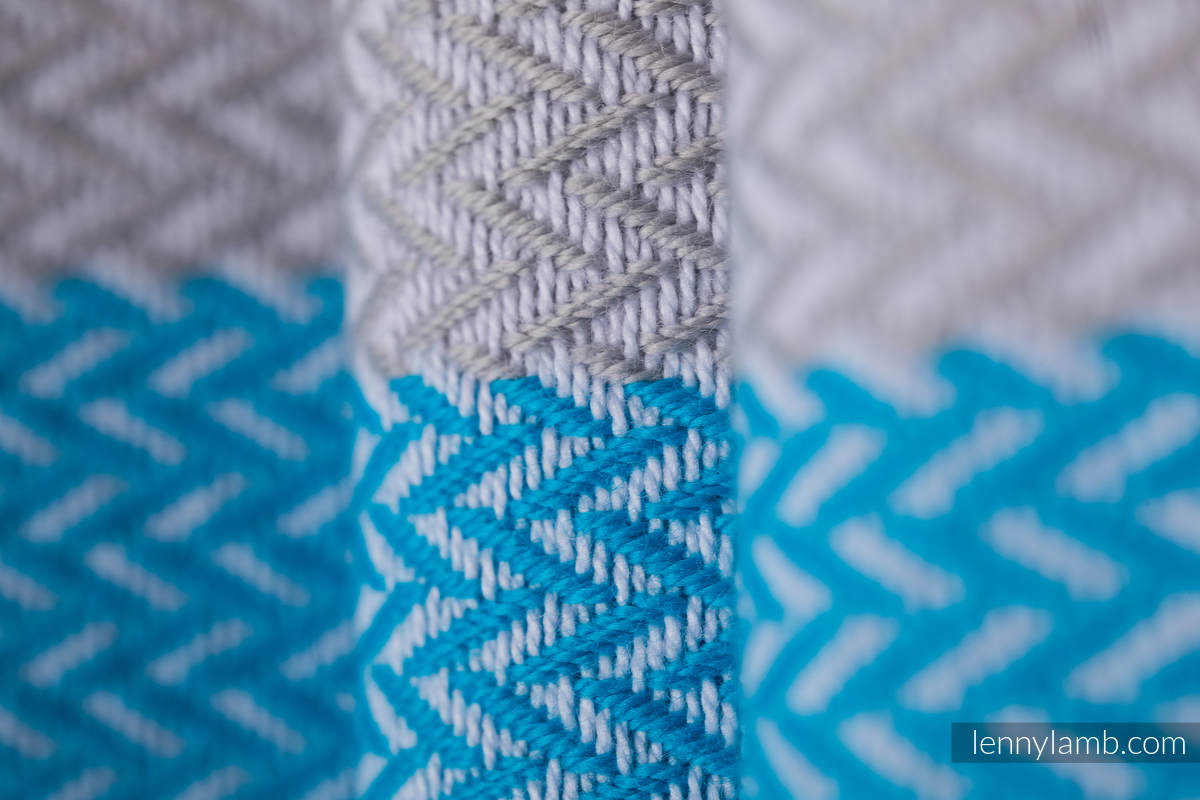 Tragetuch, Fischgrätmuster (100% Baumwolle) - LITTLE HERRINGBONE LARIMAR - Größe S (grad B) #babywearing