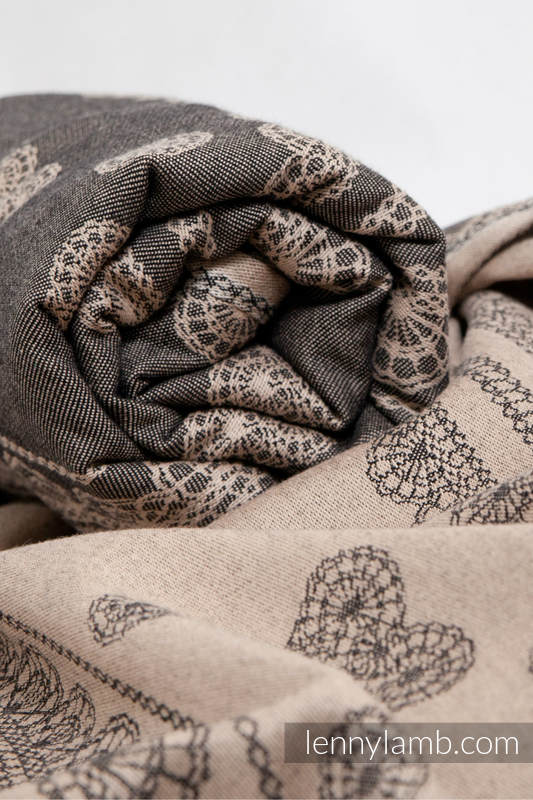 Espresso Lace, jacquard weave fabric, 100% cotton, width 70 cm, weight 280 g/m² #babywearing