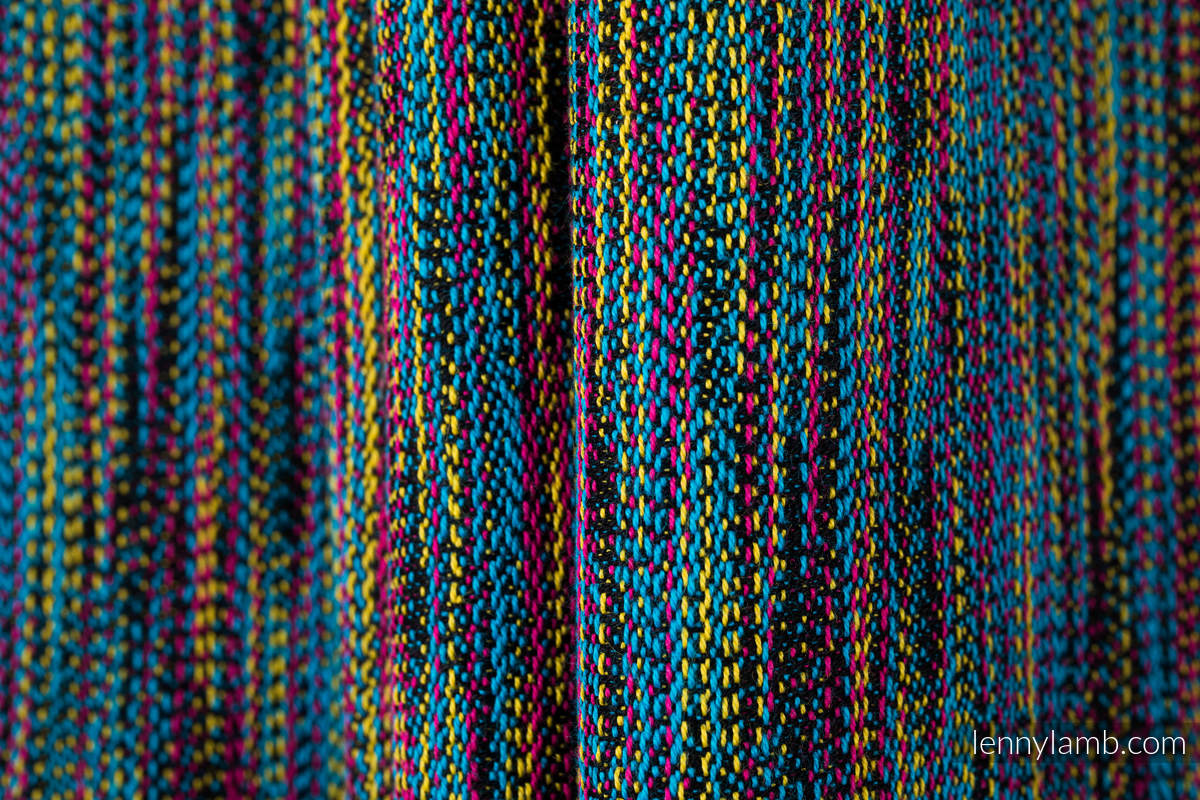 Chaqueta asimétrica con capucha - Mezcla de Grises con Colorful Wind - talla 3XL #babywearing