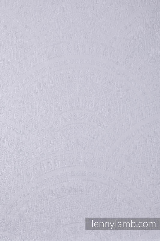 Bandolera de anillas, tejido Jacquard (100% algodón) - PEACOCK'S TAIL - BLANCO - standard 1.8m #babywearing