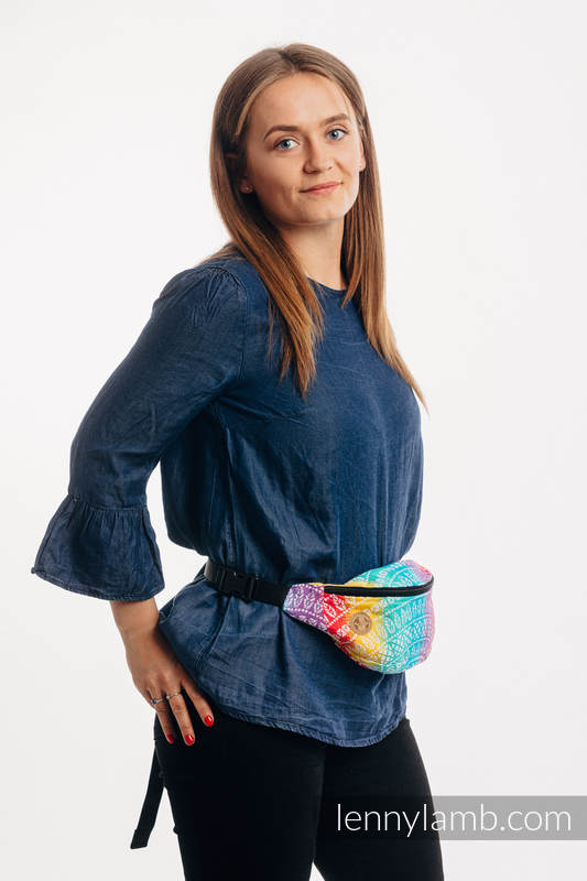 Waist Bag made of woven fabric, (100% cotton) - PEACOCK’S TAIL - FUNFAIR  #babywearing