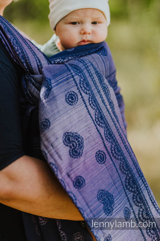 Baby Wrap, Jacquard Weave (65% cotton 25% linen 10% tussah silk) - SPACE LACE - size XL #babywearing