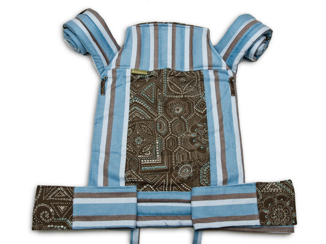 Nosidełko dla dzieci MEI-TAI, bawełna skośno-krzyżowa z kapturkiem #babywearing