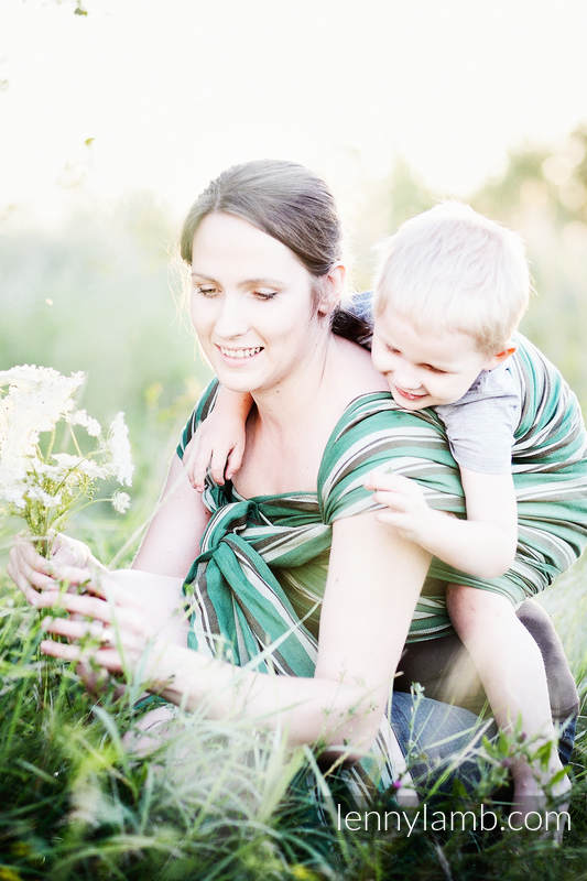 Baby Sling, Broken Twill Weave - Mint Twig - size M #babywearing