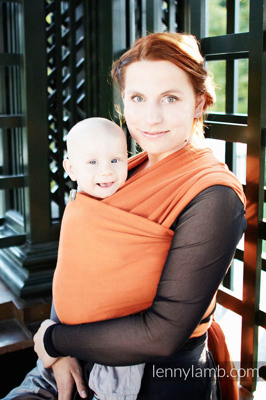 Chusta do noszenia dzieci, elastyczna - Jaspis - rozmiar standardowy 5.0 m (drugi gatunek) #babywearing