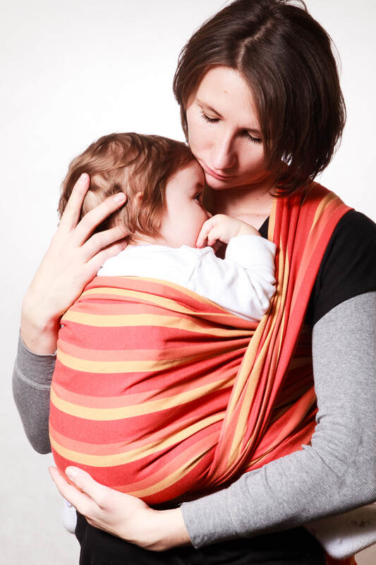 Chusta do noszenia dziecka, tkana splotem skośno-krzyżowym - Cynamonowy Smak - rozmiar M #babywearing