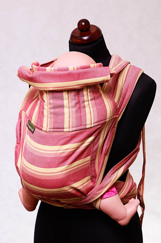 Nosidełko dla dzieci MEI-TAI, bambus / bawełna skośno-krzyżowa z kapturkiem #babywearing