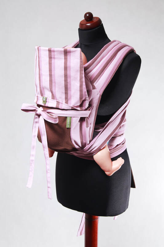 Nosidełko dla dzieci MEI-TAI, bawełna	skośno-krzyżowa, z kapturkiem #babywearing