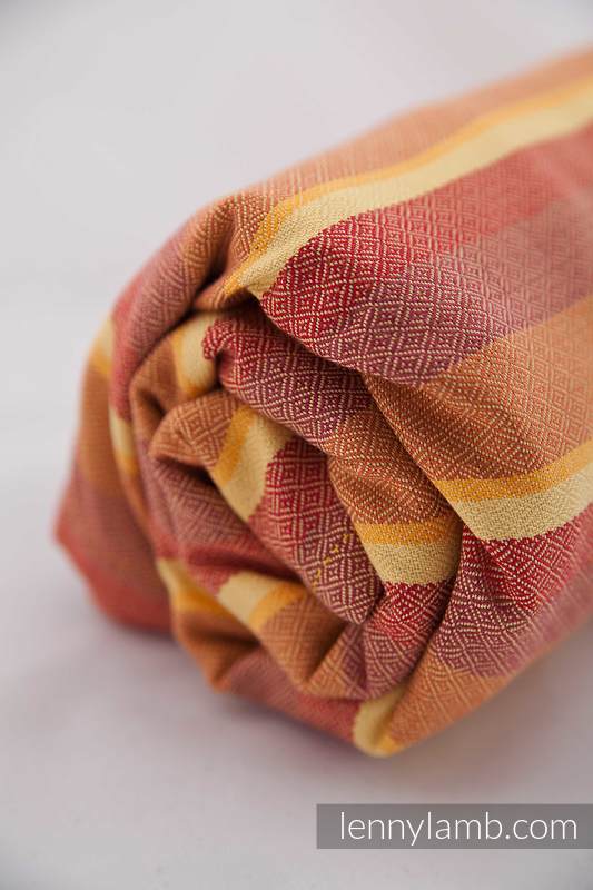 Chusta do noszenia dzieci, tkana splotem diamentowym, bawełna - Tybet -  rozmiar M #babywearing