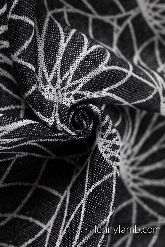 Fascia portabebè, tessitura Jacquard (100% lino) - LOTUS - BLACK - taglia XS #babywearing