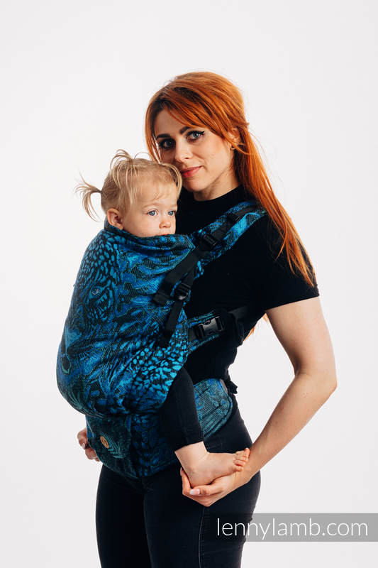 Nosidełko LennyPreschool  z tkaniny żakardowej 100% bawełna, rozmiar preschool - JAGUAR #babywearing