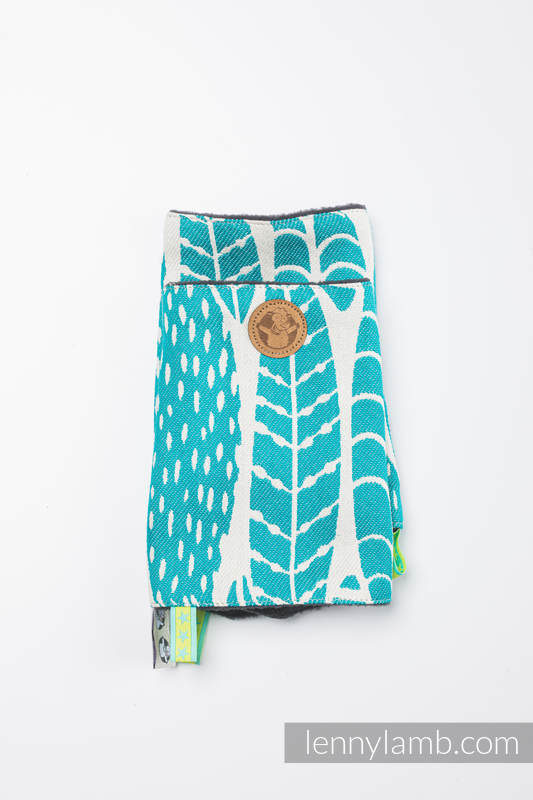 Drool Pads & Reach Straps Set, (60% cotton, 40% polyester) - SKETCHES OF NATURE - SEA GREEN #babywearing