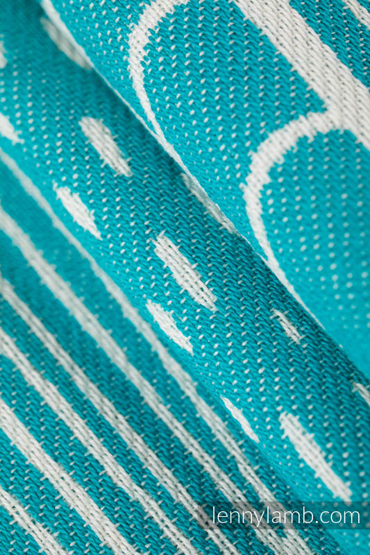 Baby Wrap, Jacquard Weave (100% cotton) - SKETCHES OF NATURE - SEA GREEN - size XL #babywearing