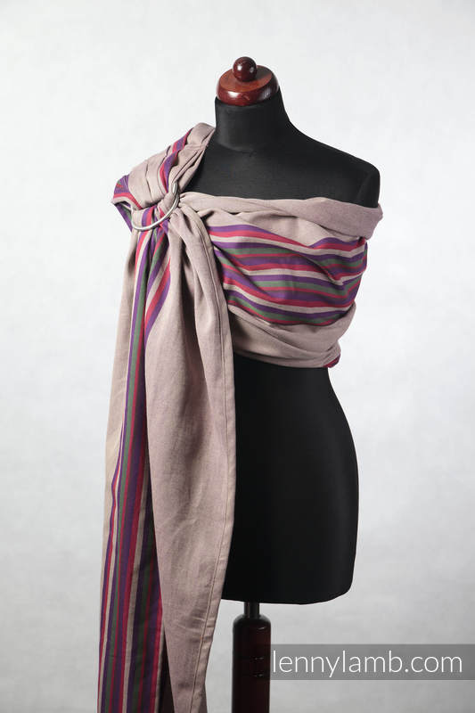 Ringsling, Broken twill Weave (100% cotton), with gathered shoulder - HEATHER NIGHTS - standard 1.8m #babywearing
