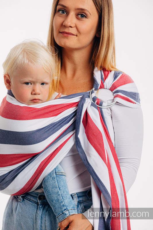 Ring Sling, Broken Twill Weave (bamboo + cotton), with gathered shoulder - Marine #babywearing