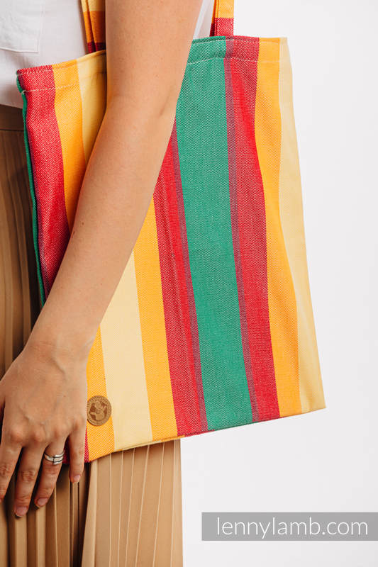 Shopping bag made of wrap fabric (60% cotton, 40% bamboo) - SPRING #babywearing