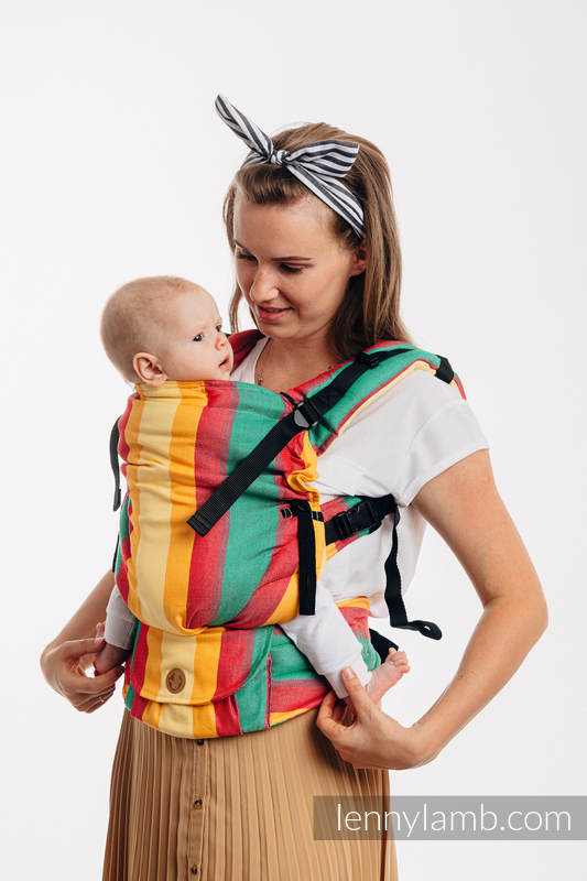 Porte-bébé LennyUpGrade, taille standard, sergé brisé, (40 % bambou + 60 % coton) - SPRING #babywearing