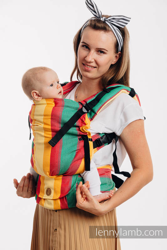 Nosidełko LennyUpGrade z tkaniny skośno-krzyżowej  (60% bawełna 40% bambus) , rozmiar standard - WIOSNA #babywearing