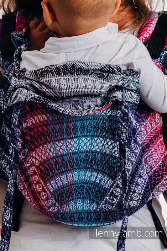 Nosidło Klamrowe ONBUHIMO z tkaniny żakardowej (65% bawełna, 35% bambus), rozmiar Standard - PAWI OGON - DREAMSPACE #babywearing