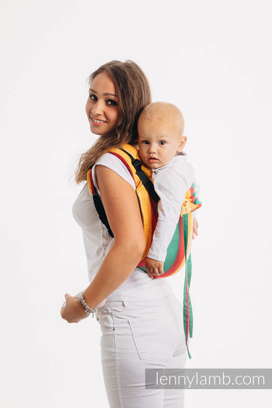 Lenny Buckle Onbuhimo baby carrier, standard size, broken-twill weave (60% cotton, 40% bamboo) - SPRING #babywearing