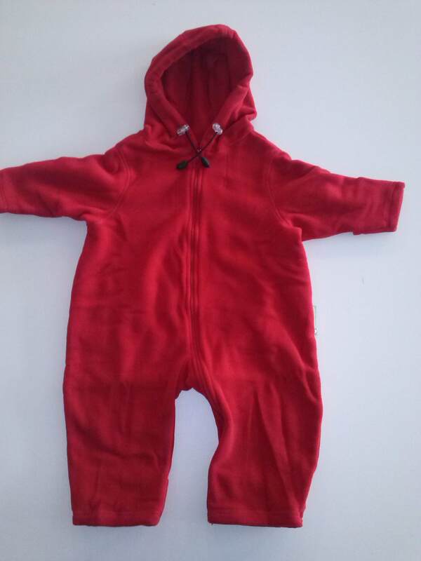 Pajacyk Polarowy - rozmiar 80 - czerwony #babywearing