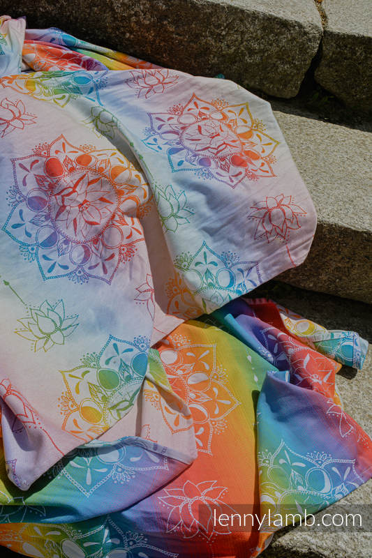 Żakardowa chusta do noszenia dzieci, bawełna - RAINBOW OF HOPE - rozmiar XL (6.0 m) #babywearing