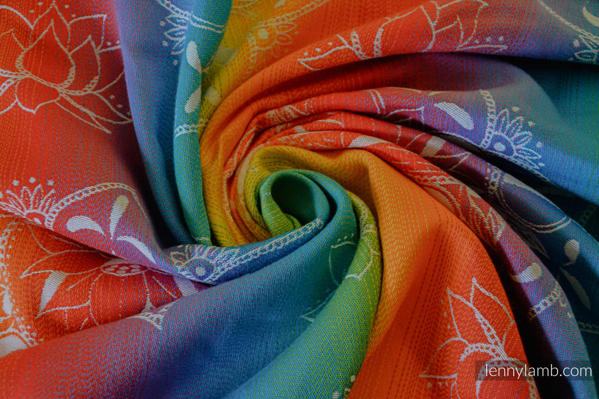 Fular, tejido jacquard (100% algodón) - RAINBOW OF HOPE - talla XS (3.6 m) #babywearing