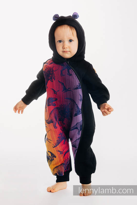 Bear Romper - size 62 - Black & Jurassic Park - New Era #babywearing