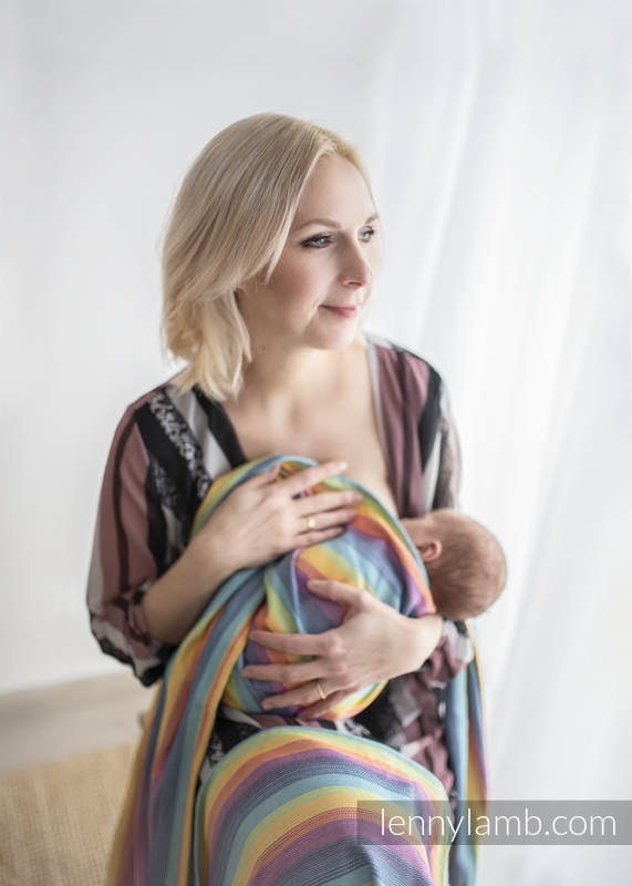 Baby sling for babies with low birthweight, Broken Twill Weave (100% cotton) - LUNA - size S #babywearing