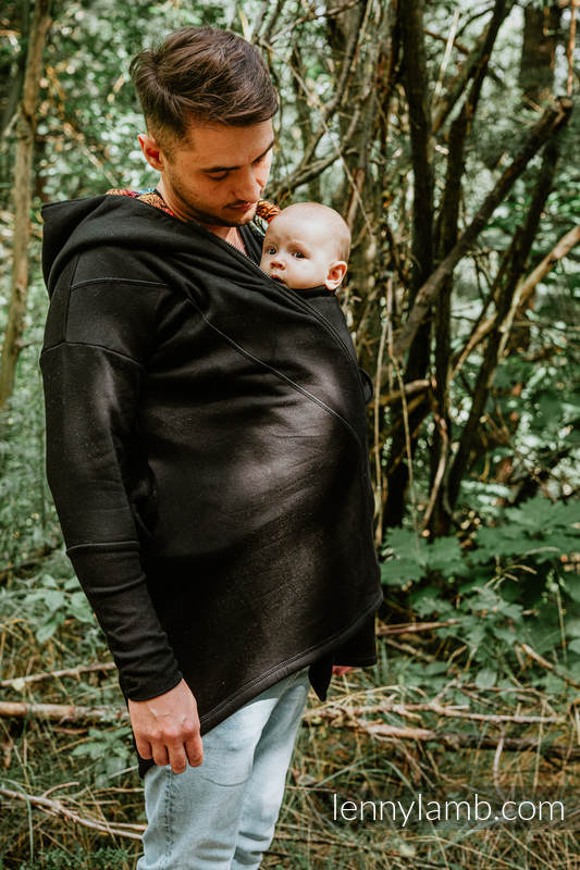 Asymetryczna Bluza - Czarna z Wolny Duch Dedal - rozmiar 3XL #babywearing