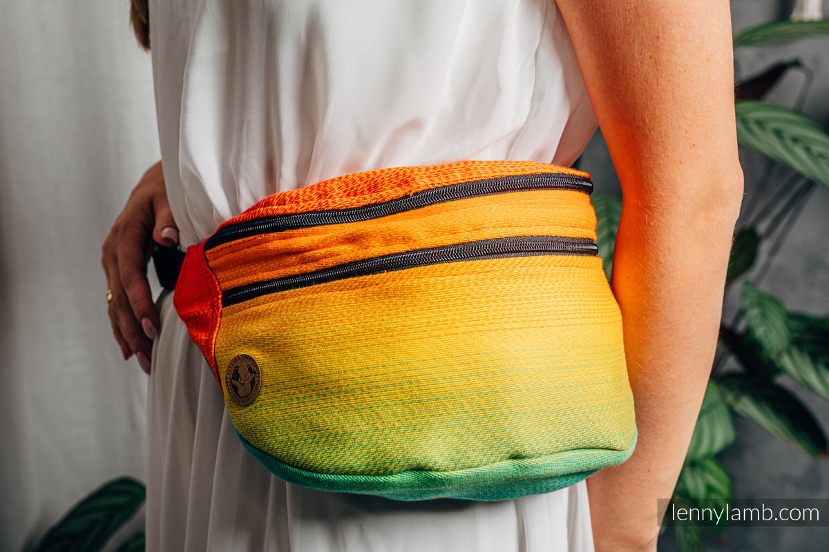 Waist Bag made of woven fabric, size large (100% cotton) - RAINBOW BABY #babywearing