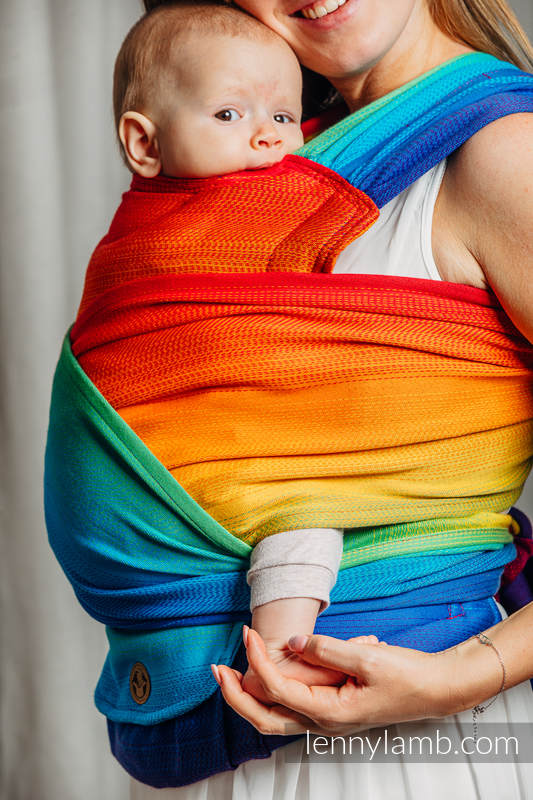 LennyHybrid Half Buckle Carrier, Standard Size, jacquard weave 100% cotton - RAINBOW BABY #babywearing