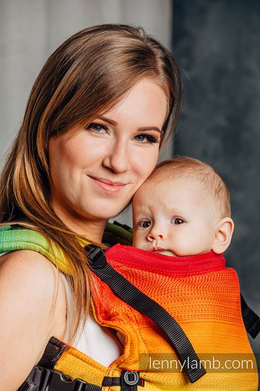 LennyUpGrade Carrier, Standard Size, jacquard weave 100% cotton - RAINBOW BABY #babywearing