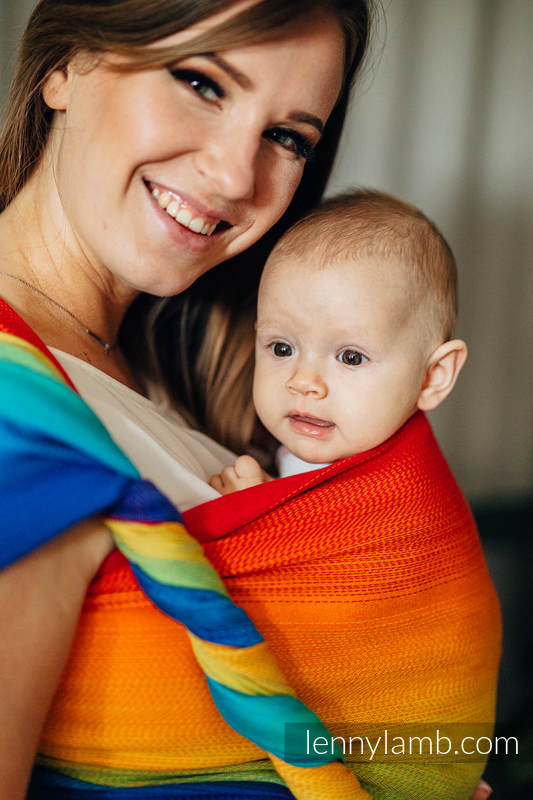 Baby Wrap, Jacquard Weave (100% cotton) - RAINBOW BABY - size L #babywearing