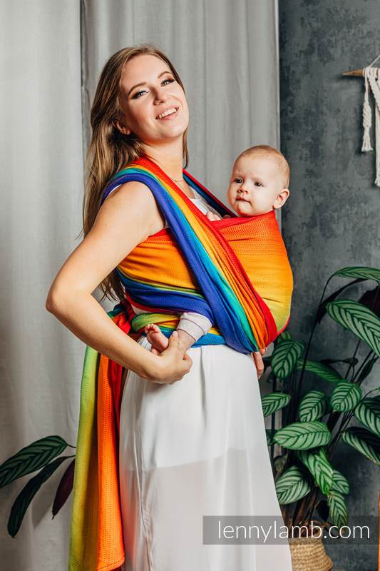Baby Wrap, Jacquard Weave (100% cotton) - RAINBOW BABY - size XL #babywearing