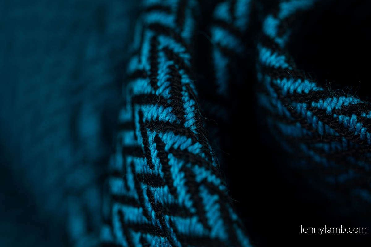 Ringsling, Jacquard Weave (100% cotton), with gathered shoulder - LITTLE HERRINGBONE TIDE - standard 1.8m #babywearing