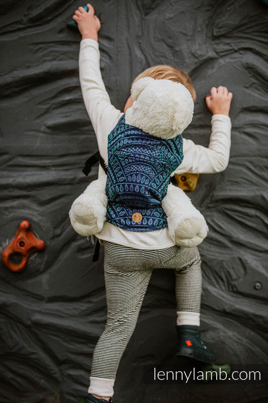 Puppentragehilfe, hergestellt vom gewebten Stoff (100% Baumwolle) - PEACOCK’S TAIL - PROVANCE  #babywearing