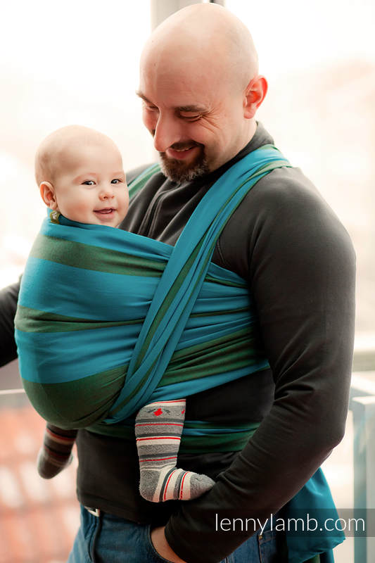 Chusta do noszenia dzieci, tkana splotem skośno-krzyżowym (100% bawełna) - GÓRSKIE ŹRÓDŁO - rozmiar XS #babywearing