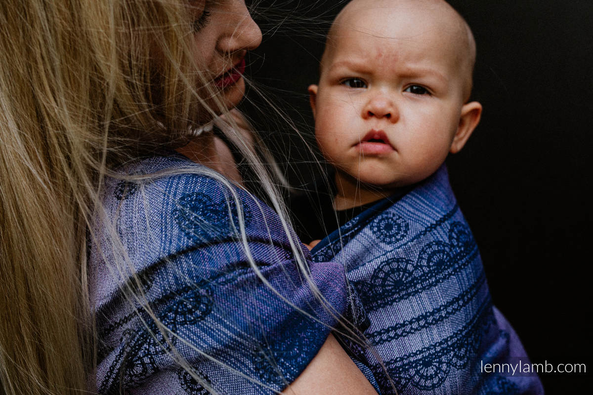 Baby Wrap, Jacquard Weave (65% cotton 25% linen 10% tussah silk) - SPACE LACE - size S #babywearing