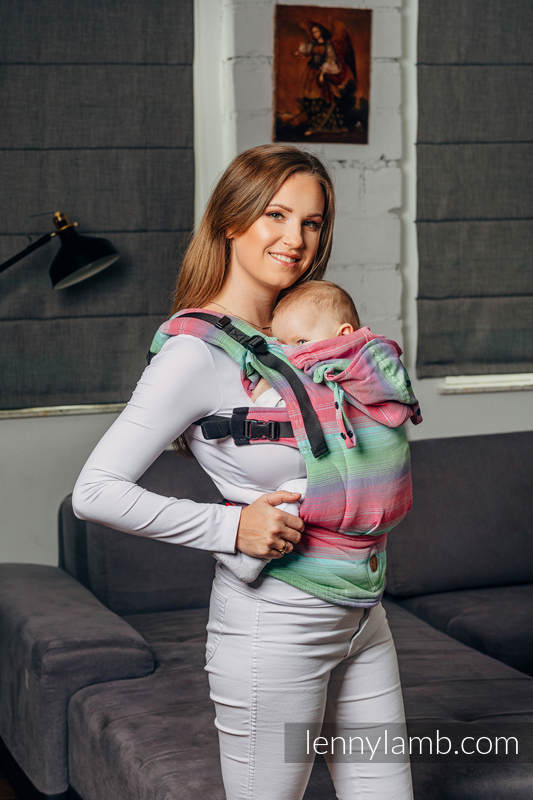LennyGo Mochila Ergonómica Línea Básica- FUSION, Talla Toddler, tejido de sarga 100% algodón #babywearing