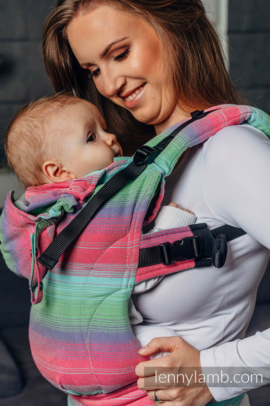 LennyGo Mochila Ergonómica Línea Básica- FUSION, Talla bebé, tejido de sarga 100% algodón #babywearing