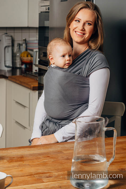 Stretchy/Elastic Baby Sling - Anthracite - standard size 5.0 m (grade B) #babywearing