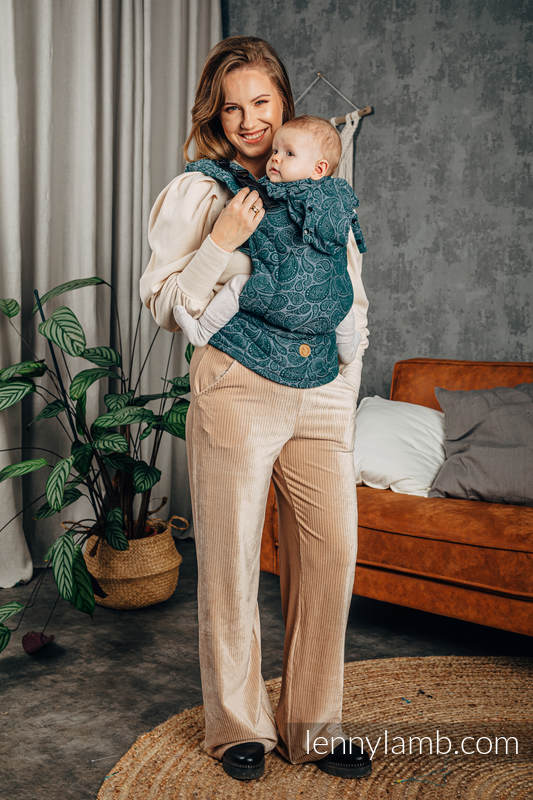 LennyGo Mochila ergonómica, talla toddler, jacquard 100% algodón - PAISLEY - HABITAT #babywearing